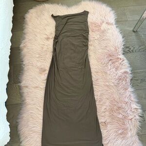 Wild Fable One Shoulder Taupe Dress